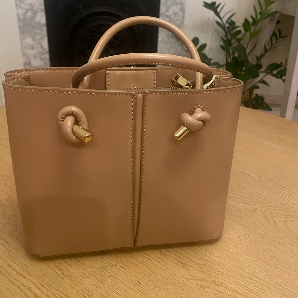 Zara Nude Crossbody Bag